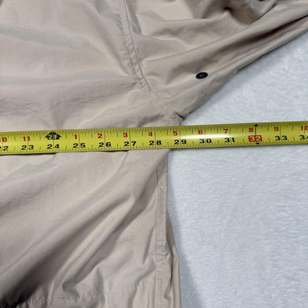 Eddie Bauer Jacket Mens Large Beige Hooded Nylon PU Laminated Parka Outdoor Coat - Picture 9 of 14